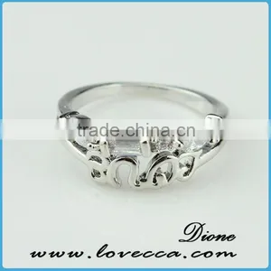 Size 7,8,9 Jewelry New Woman's White Gold Zircon Crystal Filled Ring Gift thumbnail-3