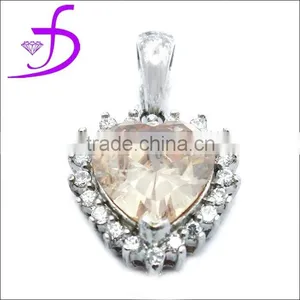 Wholesale Sterling 925 Silver Jewelry Best Friends Heart Pendant Necklace thumbnail-1
