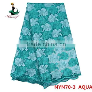 Haniye 2016 Wholesale High Quality Tulle Lace Fabric 5 Yards /french Lace Fabric /NYN70 thumbnail-3