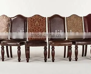 Luxury Vintage Furniture Solid Wood Chair Cover by pu Leather Fabric thumbnail-1