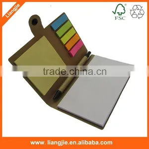 Recycler Combined Sticky Note Pad With Soft Cover,Cheap Promotional Self-adhesive thumbnail-1