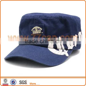 Fashion Plain Brush Cotton Brand Military Cap thumbnail-1