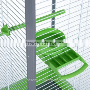 Pawhut White Green Yellow Garden Metal Parrot Cage thumbnail-4