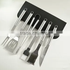 6pcs Stainless Steel BBQ Tools Carry Bag Set Outdoor BBQ SET Hot Sale Bbq Set thumbnail-1