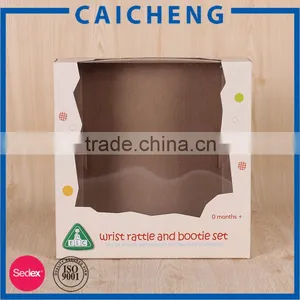 Customized Lid and Tray Rigid Paper Baby Shoe Box thumbnail-3