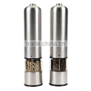 Stainless Steel Rechargeable Electrical Salt and Pepper Mills thumbnail-1