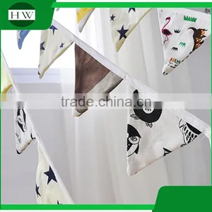 Promotional Christmas Gift Handmade Wedding Birthday Party Decoration Baby Fabric Bunting Flag Banner thumbnail-5