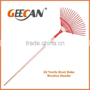 Wholesale 22 Tooth Garden Rake Wooden Handle thumbnail-1