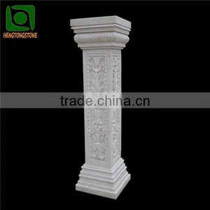 Marble Square Column With Carving thumbnail-1