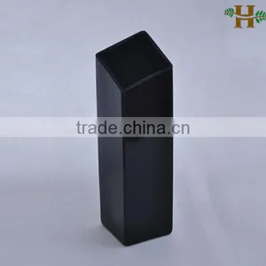 Black Oblique Opened Square Glass Vases thumbnail-1