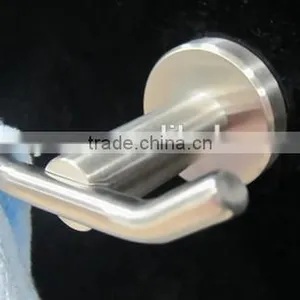 Wholesale Small Wall Mount Stainless Steel Twin Coat Hat Robe Hook thumbnail-2