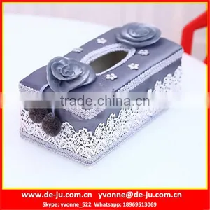 Beautiful Embroidery Custom Tissue Box thumbnail-1