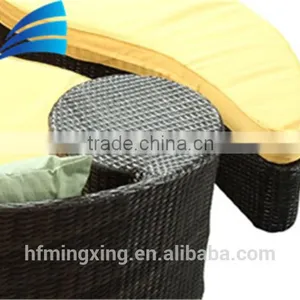 Outdoor Patio Brown Daybed Sofa With Cushion thumbnail-3