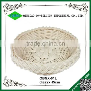 Food Grade Colored Plastic Rattan Round Handmade Baskets thumbnail-2