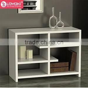 Glossy Home Furniture Wood Console Table 4 Tier Book Display Shelf Wholesale Hall Teble thumbnail-1