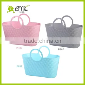 Emc 2017new PE Large Weave Basket for Clothes Plastic Luandry Basket Storage Basket 38L thumbnail-6