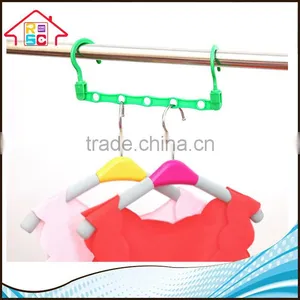 NBRSC Plastic Multi-functional Folding Clothes Hanger Hanging Device Closet Space Saver Set of 2 thumbnail-3