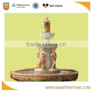 Bright Red 2 Layers Modern Garden Water Fountains for Garden thumbnail-1