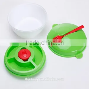 BPA Free Food Grade Salad Bowl Set With Lid&fork/Salad Bowl Set With Dressing thumbnail-2