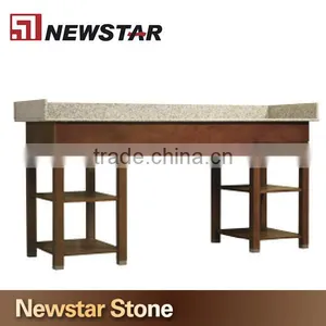 Hotel Corner Bathroom Vanity Base With Solid Wood Legs thumbnail-3
