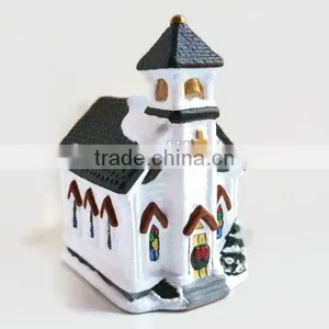 Ceramic Christmas Village, Lighted Church thumbnail-1