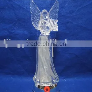 2016 Newest Design Acrylic Angel With LED Changing Color and Christmas Music thumbnail-5