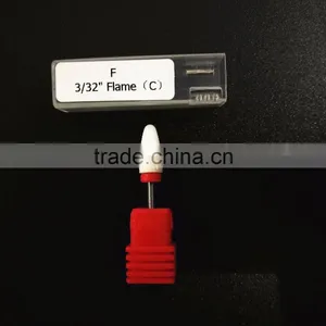 White Ceramic Nail Drill Bits Nail Art Salon Electric Drill Manicure File Nail Art Tool thumbnail-1