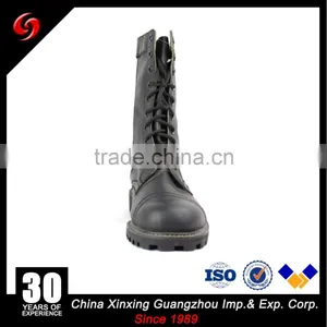 Full Grain Leather Military Boots With Zippers and One Bukle thumbnail-4