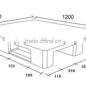 PP Racking 4 WAY 3 Runner Plastic Pallet thumbnail-2