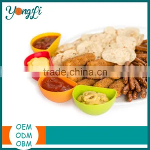 Clip-on Dip Holders Tomato Sauce Salt Vinegar Sugar Flavor Spices Plate Bowl Container Dish thumbnail-1
