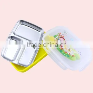 1L 3 Compartments Stainless Steel Tiffin Lunch Box thumbnail-5