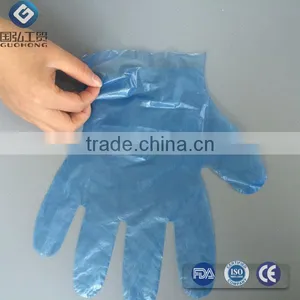 Wholesale Disposable Blue Color PE or Poly Gloves With Embossed Clear Blue pe Glove thumbnail-1