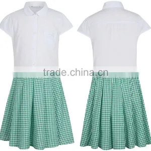 WHOLESALE School Uniform Patterns Girls School Gingham Dress thumbnail-1