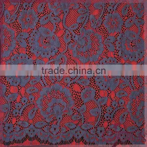 2 Colors Colorful Floral Warp Knitting Lace,jacquard Cotton Nylon Cord Lace Fabric for Dress thumbnail-3