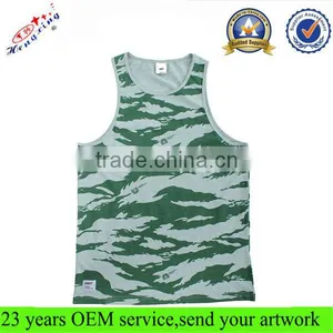 All Over Print Camo Cheap Custom Mens Wholesale Tank Top thumbnail-1