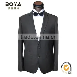 2015 New Arrival TR Grey Fabric Jacket & Blazer for Mens With Notch Lapel Men Blazer Suit thumbnail-3