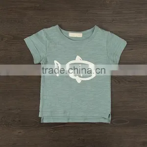 Comfortable Girls Cotton T-shirts With Fish Printer thumbnail-4