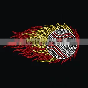 Wholesale Cheaper Custom the Burning of the Soul of Sports Rhinestone Heat Transfer thumbnail-3