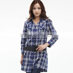 New Arrival Style High Quality Men Long Sleeves 100% Cotton T-shirt Flannel Shirts Wholesale Custom Plaid Shirt thumbnail-4
