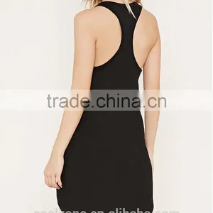 Relaxed Fit Sleeveless Custom Printing Women Sexy Night Sleeping Dress With a Racerback thumbnail-4