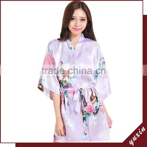 Ladies Kimono Pajamas Silk Sleepwear Multi Colors Available PA008 thumbnail-1