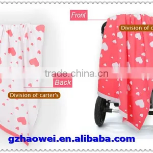 Heart Printed Knit Thin Baby Wool Blanket thumbnail-2