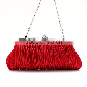 R0022H Wholesale Luxury Satin Evening Clutch Bag Lady Evening Bag thumbnail-2
