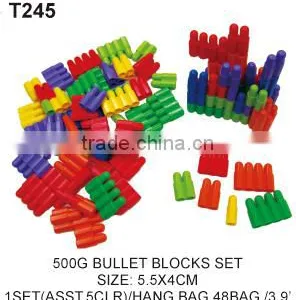 500g Colorful Connect Tube Plastic Educational Building Blocks Shapes Toy For Kids thumbnail-5