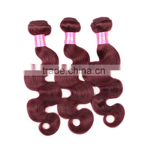 Wholesale 2017 Grade 7a Color 99j Body Wave Malaysian Hair Weave thumbnail-1