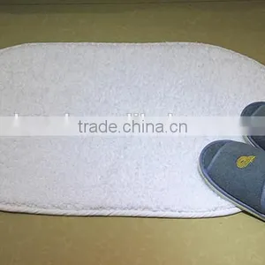 Anti-slip Washable White Hotel Shaggy Bath Rug thumbnail-1