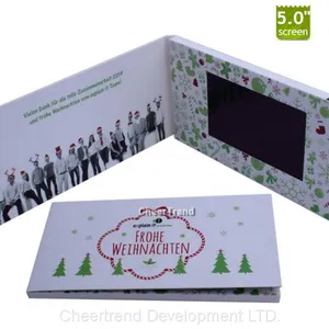A4 A5 Size Business Promotional Gift Audio Greeting Card Video Print Card With Bespoke Video Brochure 5 Inch thumbnail-5