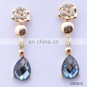 Russia Exquisite Style Teardrop Gem Earring thumbnail-1