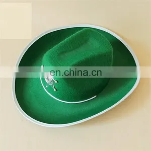 Adult Green Party Cowboy Man Felt Hat thumbnail-1