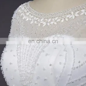 Design Your Own Wedding Dress New Arrivals White Lace Appliques A Line Wedding Gown thumbnail-5